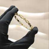 Stainless Steel Anti-Tarnish Adjustable Baby Bangles – Gold with Diamond Detailing